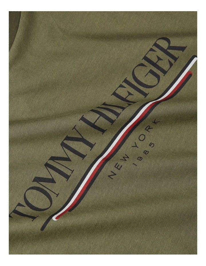 Logo Crew Neck T-shirt in Green image 5