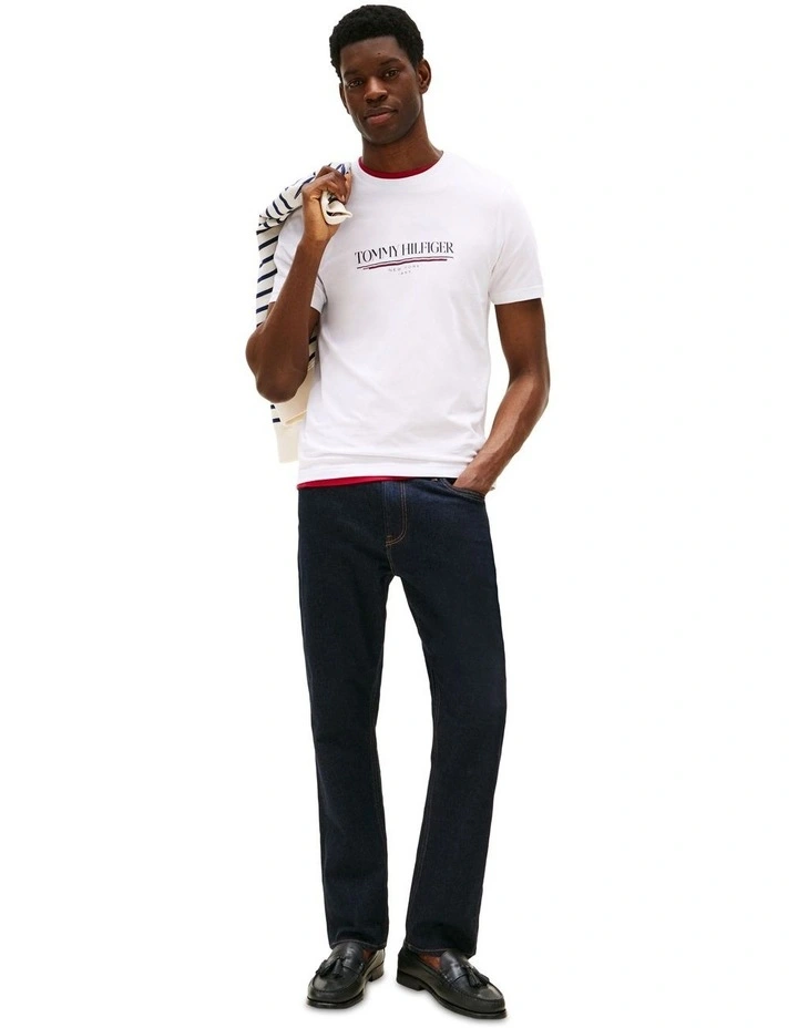 Logo Crew Neck T-shirt in White image 4