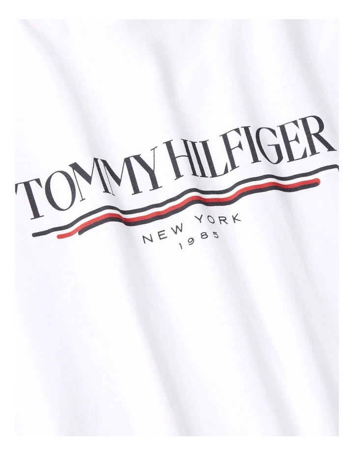 Logo Crew Neck T-shirt in White image 5