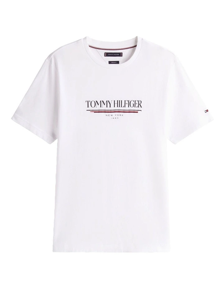 Logo Crew Neck T-shirt in White image 6