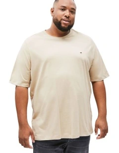 Plus Crew Neck T-Shirt in Beige