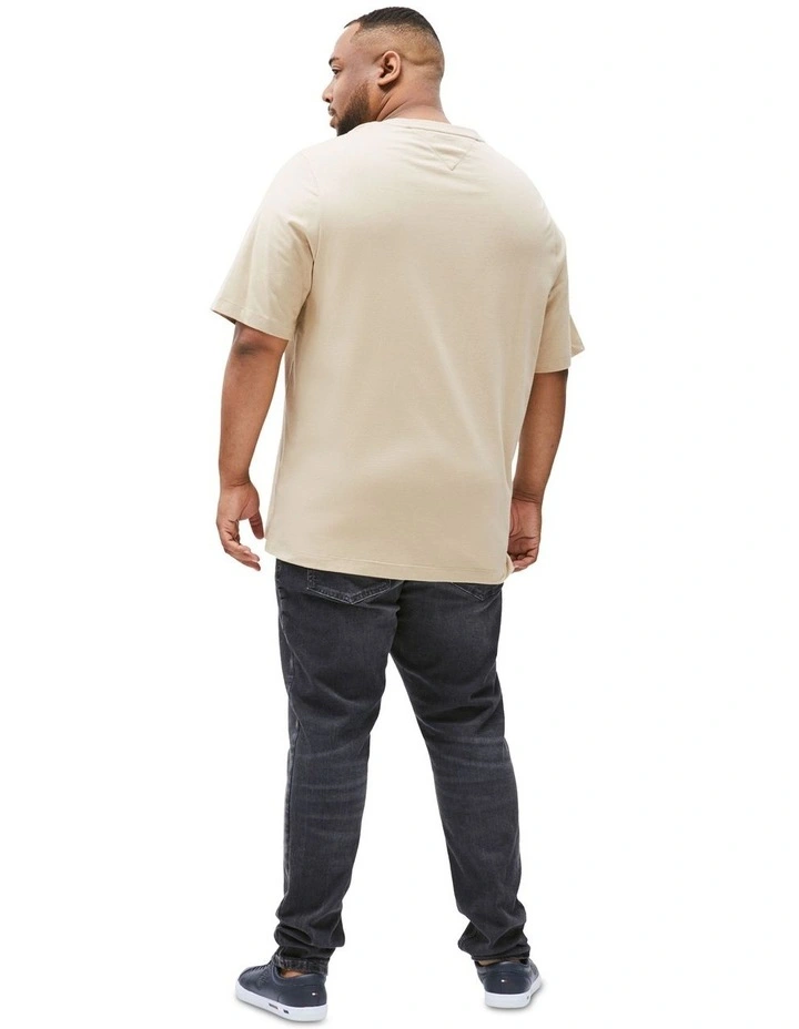Plus Crew Neck T-Shirt in Beige image 2