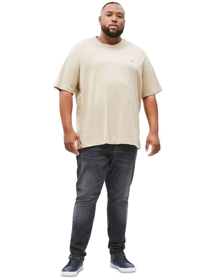 Plus Crew Neck T-Shirt in Beige image 4