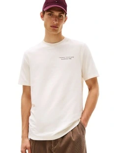 Back Print Jersey T-shirt in White