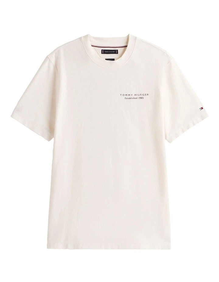 Back Print Jersey T-shirt in White image 5