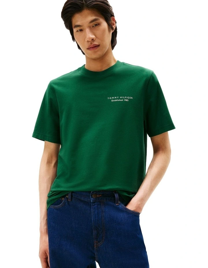 Back Print Jersey T-shirt in Green image 1