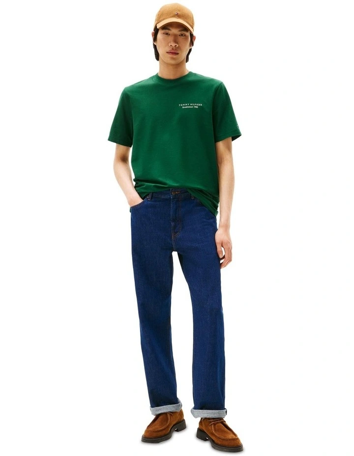 Back Print Jersey T-shirt in Green image 4