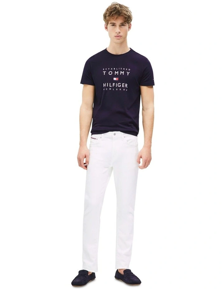 Graphic Stacked Logo T-shirt in Blue image 3