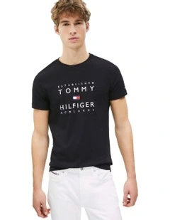 Graphic Stacked Logo T-shirt in Black