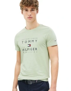 Graphic Stacked Logo T-shirt in Green