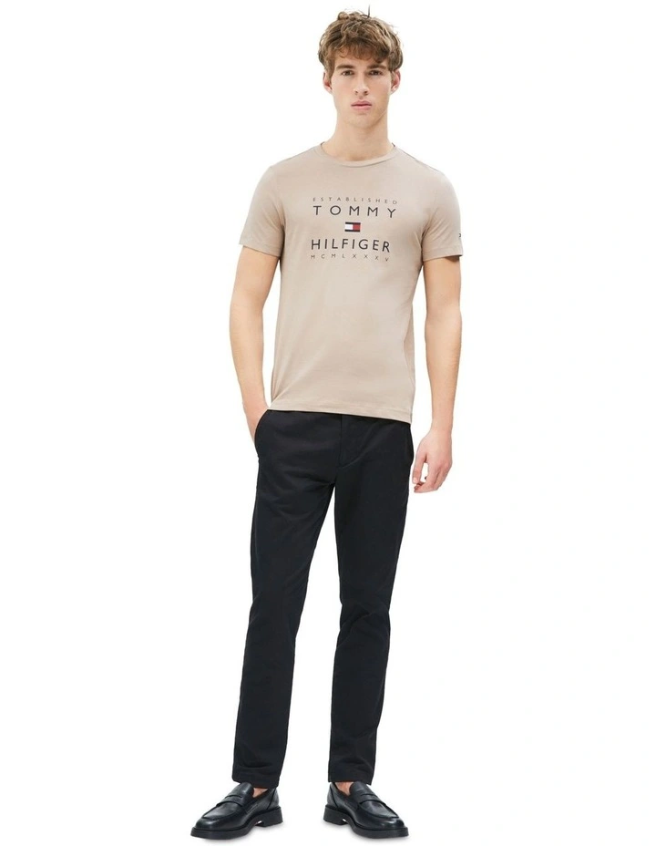 Graphic Stacked Logo T-shirt in Brown image 3