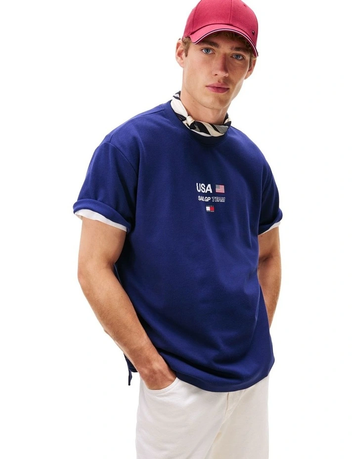 U.S. Sail GP Team Logo Relaxed T-shirt in Blue image 1