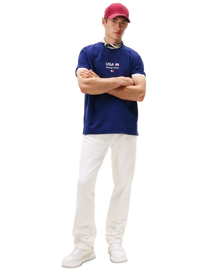 U.S. Sail GP Team Logo Relaxed T-shirt in Blue image 4