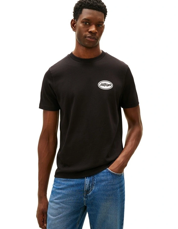 Back Graphic Relaxed T-Shirt in Black image 1