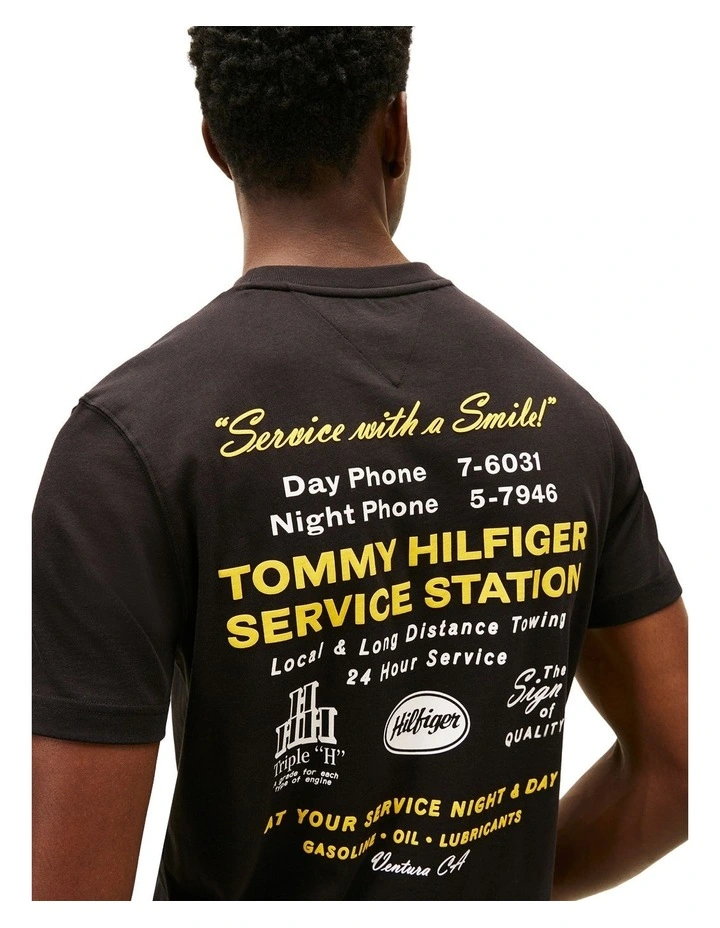 Back Graphic Relaxed T-Shirt in Black image 2