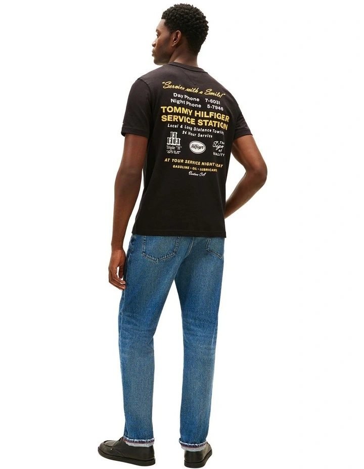 Back Graphic Relaxed T-Shirt in Black image 4