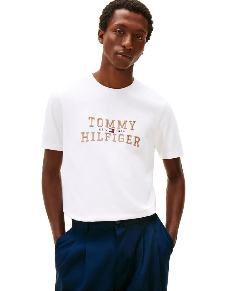 Icon Interlock Tee in White image 1