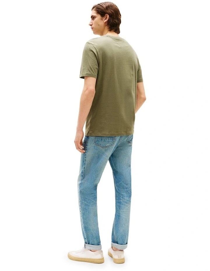 Essential Cotton Tee in Green image 3