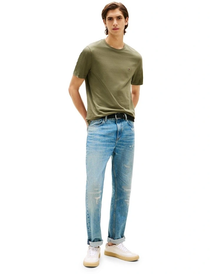 Essential Cotton Tee in Green image 4