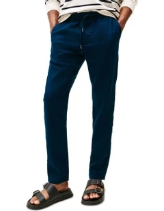 Harlem Relaxed Tapered Leg Chinos Pant in Blue