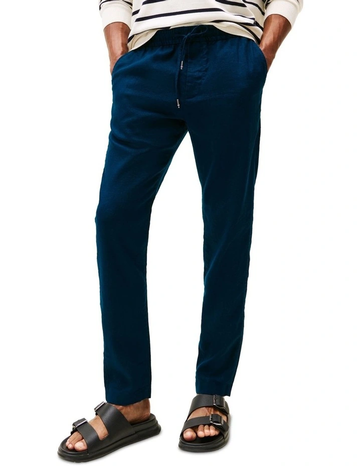 Harlem Relaxed Tapered Leg Chinos Pant in Blue image 1
