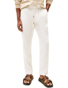 Harlem Relaxed Tapered Leg Chinos in White