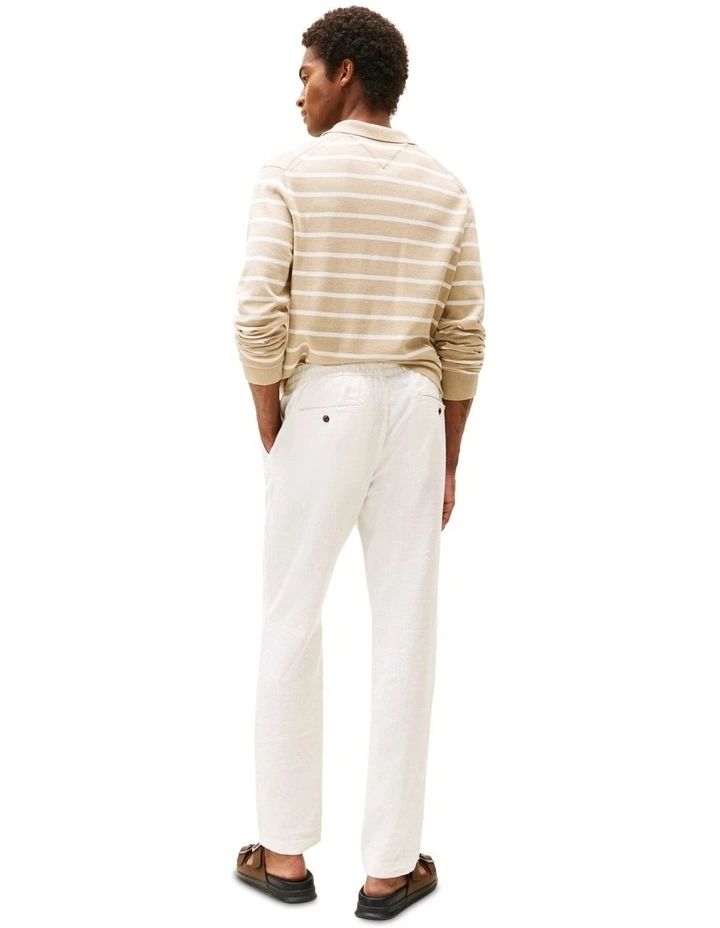 Harlem Relaxed Tapered Leg Chinos in White image 2