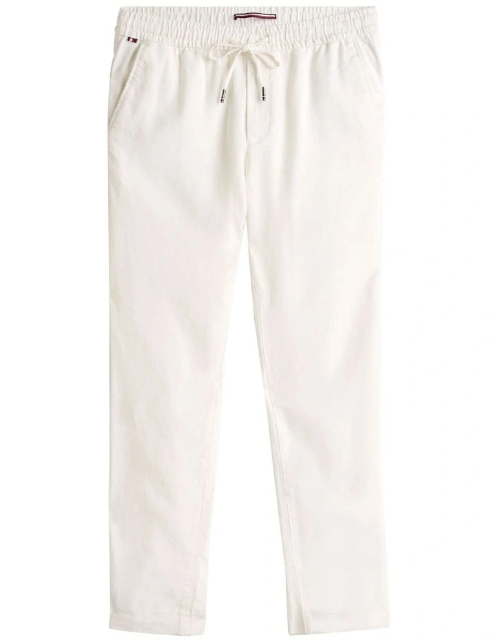 Harlem Relaxed Tapered Leg Chinos in White image 5