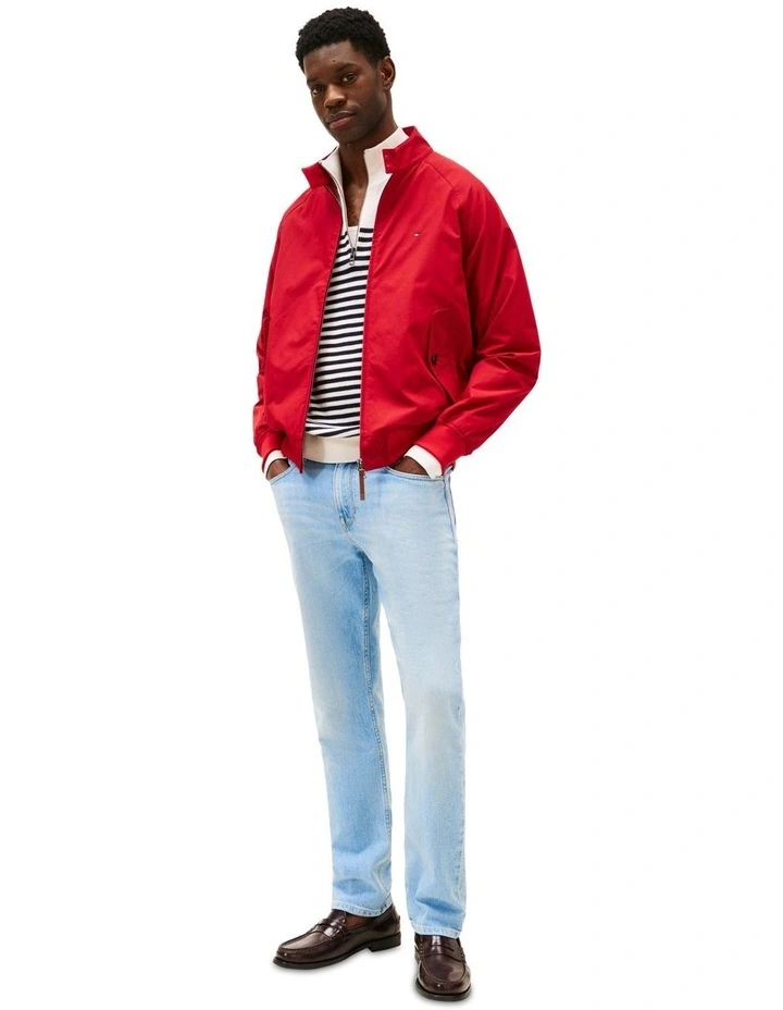 Stretch Mid Rise Straight Leg Jeans in Blue image 4