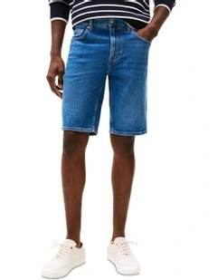 Slim Denim Shorts in Blue