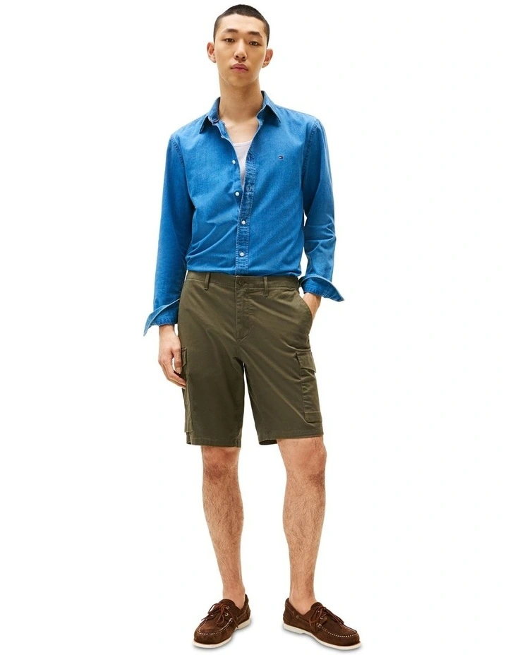 1985 Collection Relaxed Cargo Shorts in Green image 4