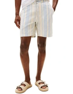 Mercer Mixed Stripe Shorts in Blue