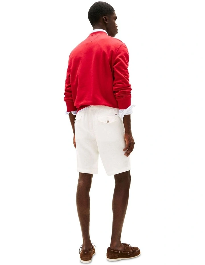 Harlem Linen Blend Relaxed Shorts in Cream image 2