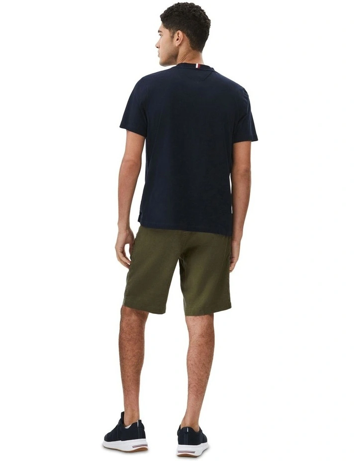 Harlem Linen Blend Relaxed Shorts in Green image 2