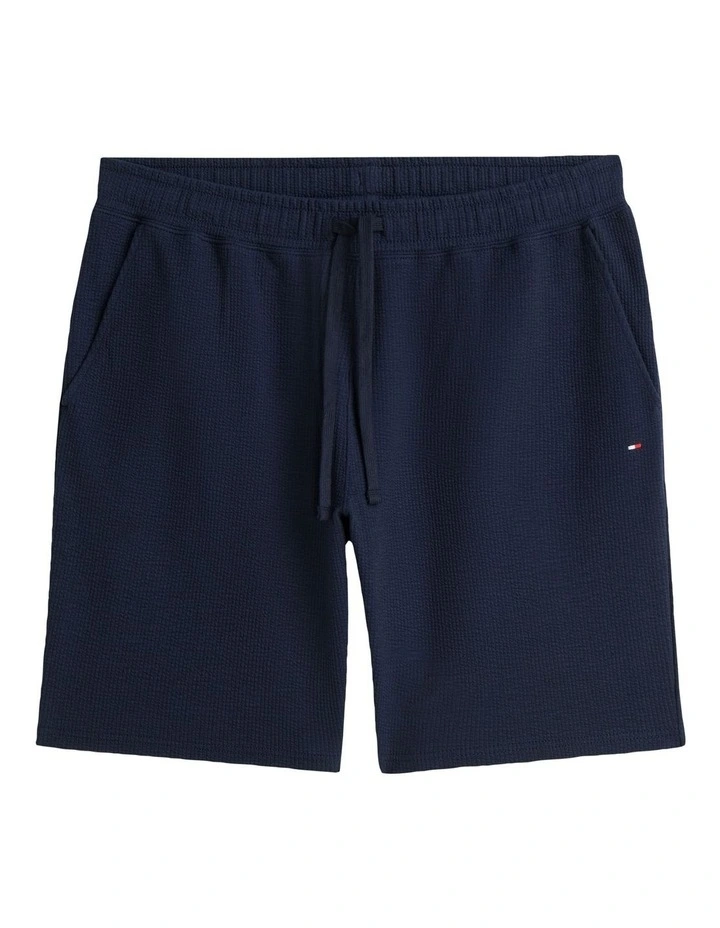 Seersucker Sweatshorts in Navy image 5