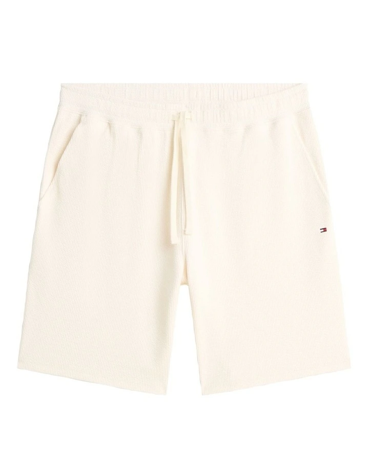 Seersucker Sweat Shorts in Cream image 5
