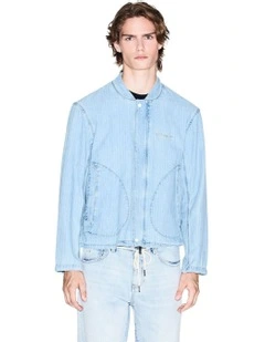 Urban Sailor Blouson Jacket in Light Blue Denim