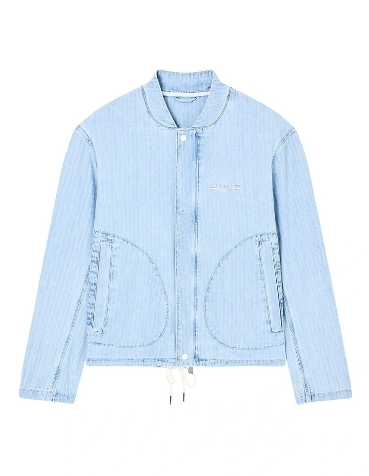 Urban Sailor Blouson Jacket in Light Blue Denim image 5