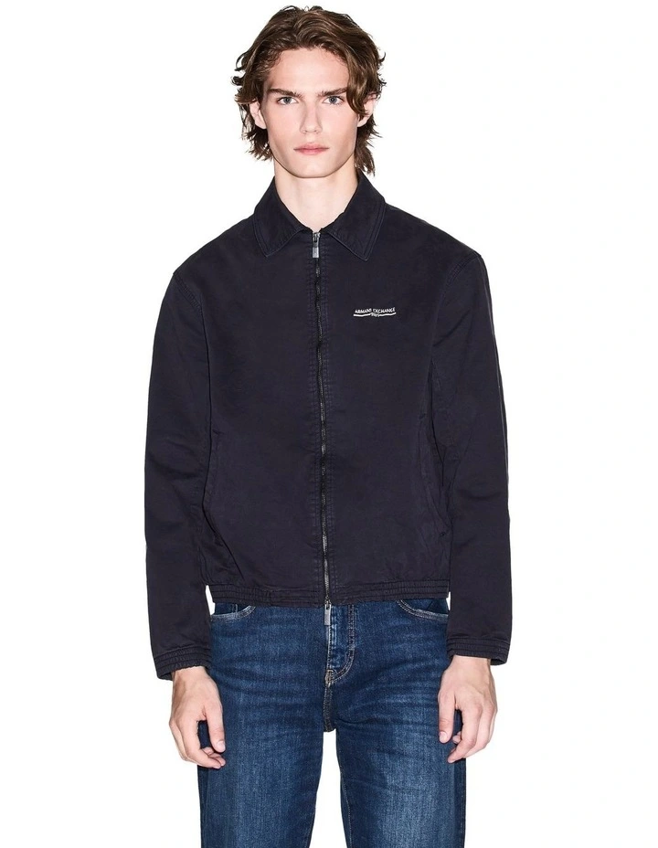 Urban Sailor Collared Blouson Jacket in Deep Navy image 1