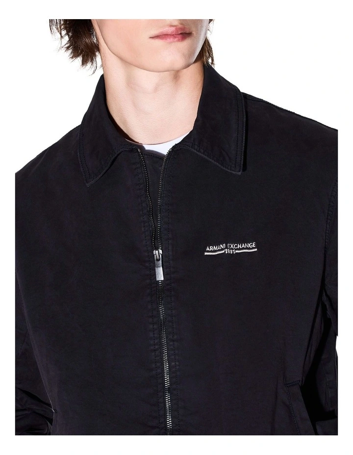 Urban Sailor Collared Blouson Jacket in Deep Navy image 4