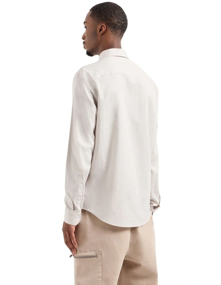 The Urban Expedition Yard Dyed Cotton Shirt String Stripe image 2