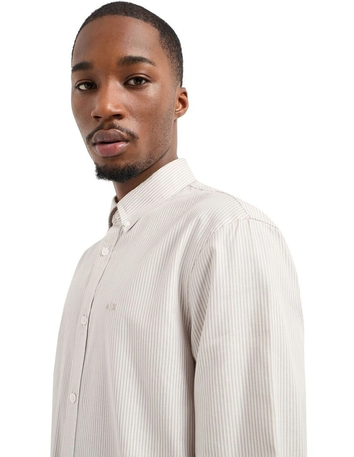 The Urban Expedition Yard Dyed Cotton Shirt String Stripe image 4