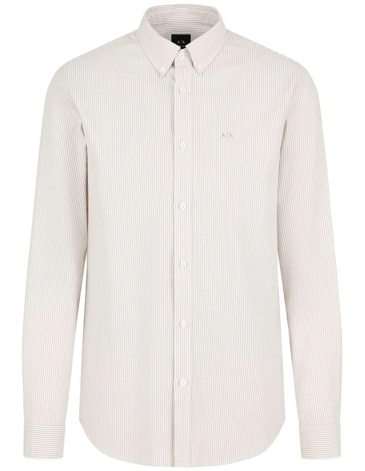 The Urban Expedition Yard Dyed Cotton Shirt String Stripe image 5