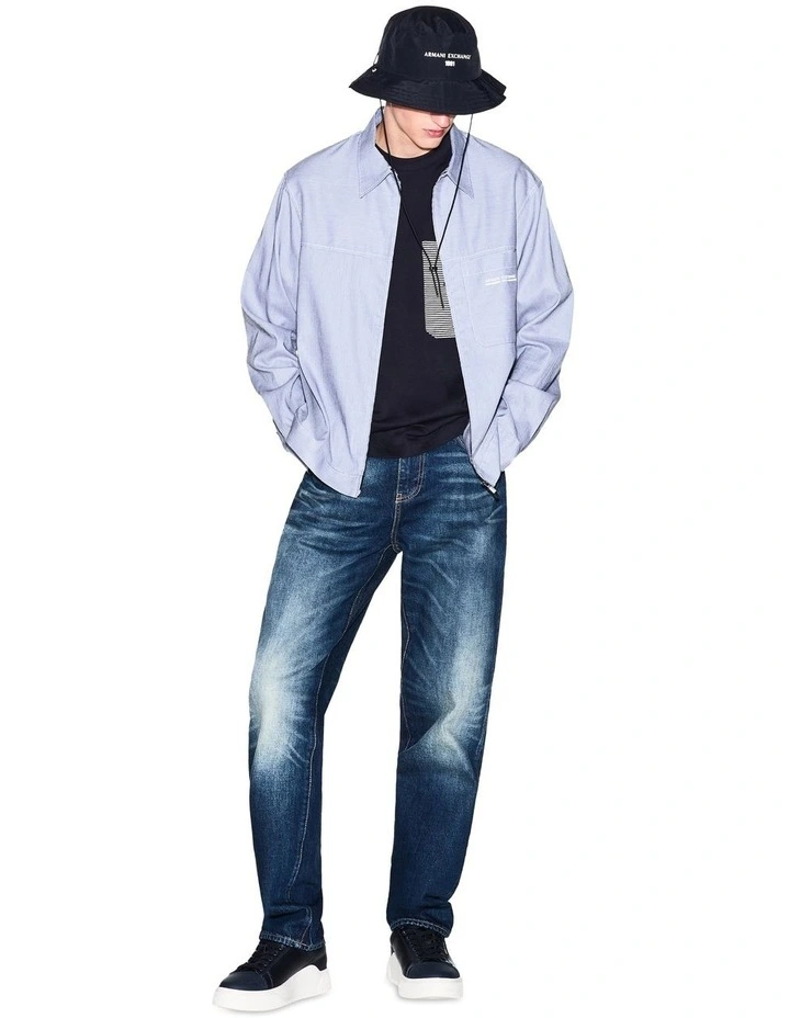 Urban Salior Full Zip Shirt in Navy image 3