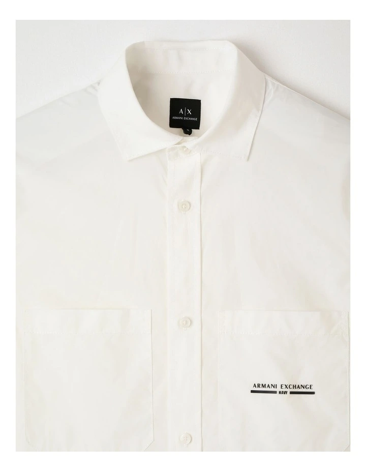 Urban Sailor 2 Pocket Shirt in Off White image 2