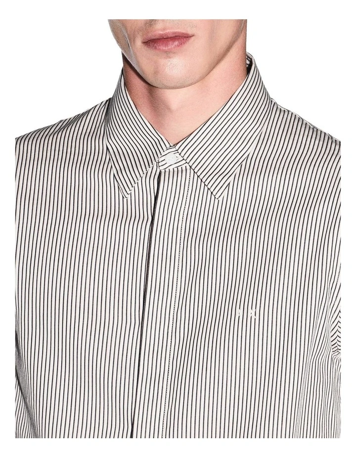 Refined Sportswear Button Up Striped Shirt in Winter Stripe image 3