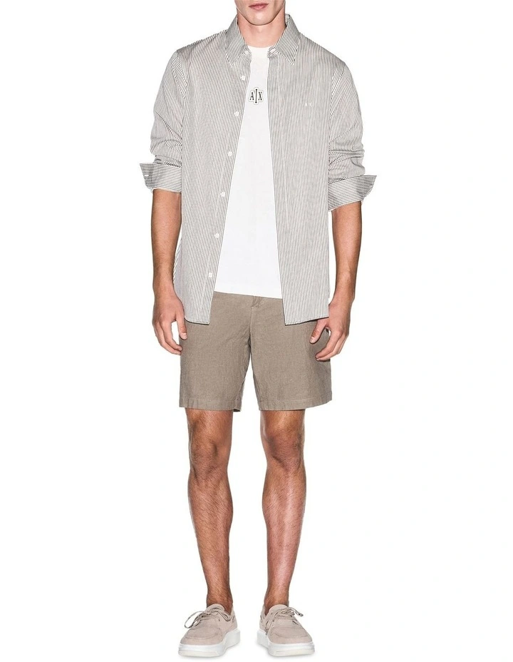 Refined Sportswear Button Up Striped Shirt in Winter Stripe image 4