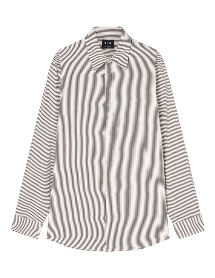 Refined Sportswear Button Up Striped Shirt in Winter Stripe image 5