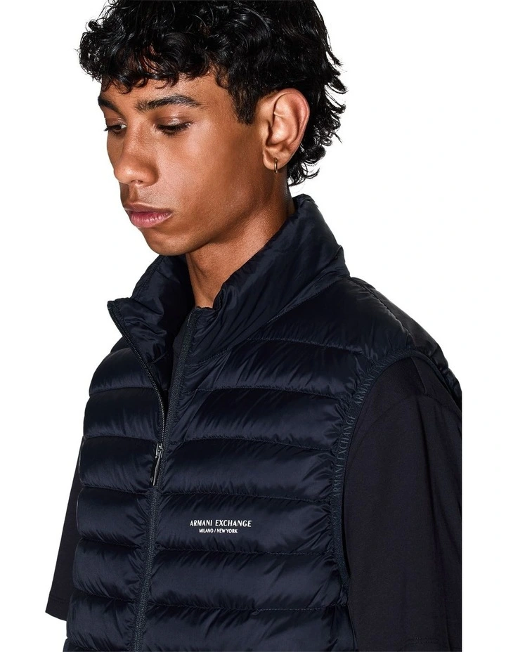 Essential Down Vest in Deep Navy image 3