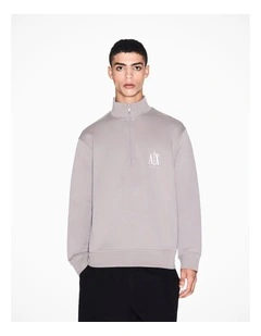 Icon Half-Zip Sweatshirt in Driftwood